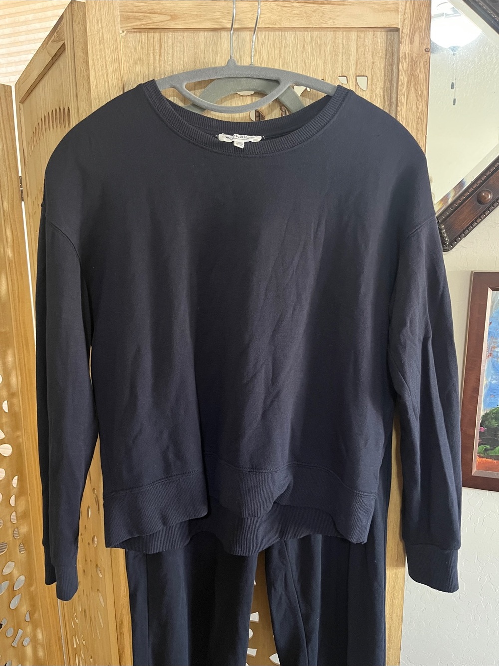 Workshop Clothing Navy Crew Neck Pullover Sweater and joggers